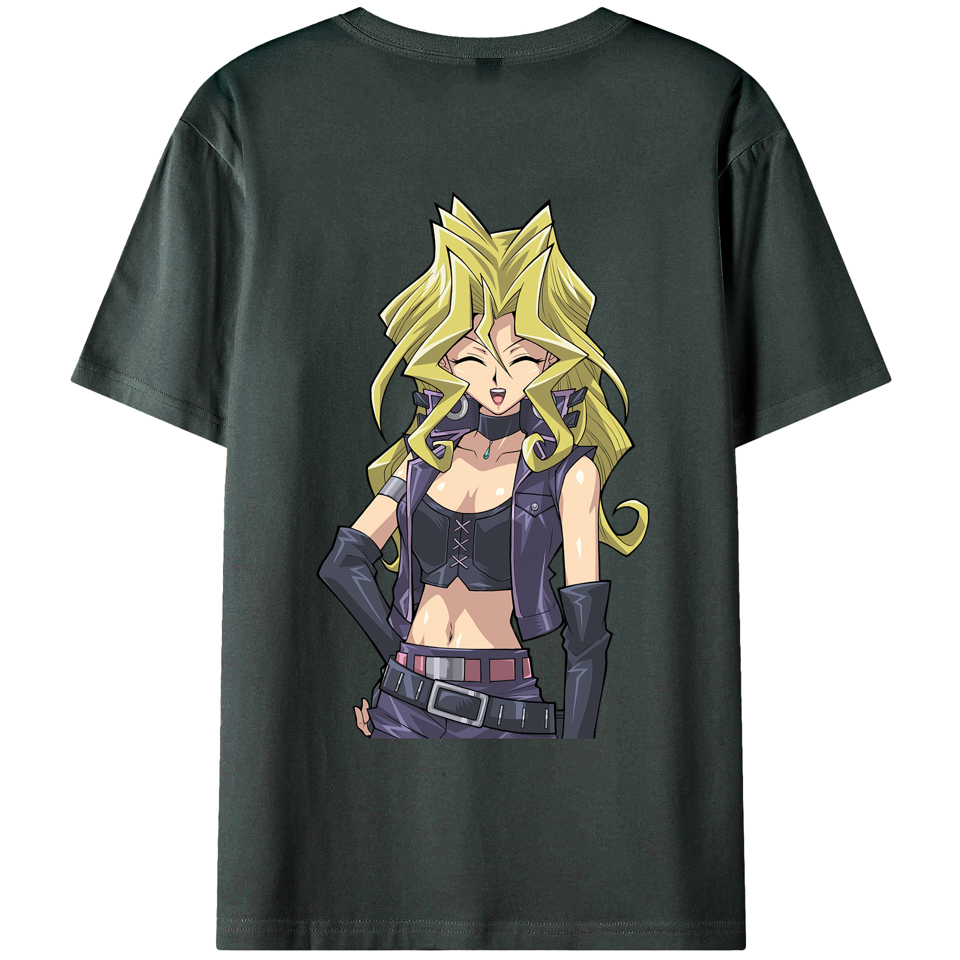 （画像用） 遊☆戯☆王 Yu-Gi-Oh! 綿100％ メンズ半袖Tシャツ（バックプリント） 通気性